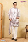 Regal Veil by Shubhvastra Viscose Silk Mens Kurta With Dupatta Wholesale 